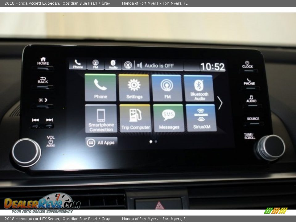2018 Honda Accord EX Sedan Obsidian Blue Pearl / Gray Photo #17