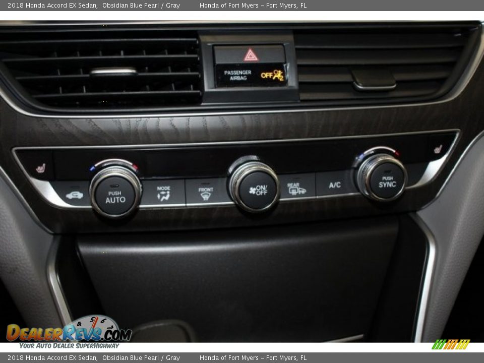 2018 Honda Accord EX Sedan Obsidian Blue Pearl / Gray Photo #19
