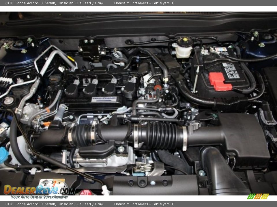 2018 Honda Accord EX Sedan Obsidian Blue Pearl / Gray Photo #25