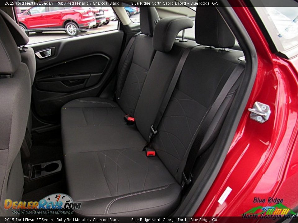 2015 Ford Fiesta SE Sedan Ruby Red Metallic / Charcoal Black Photo #13