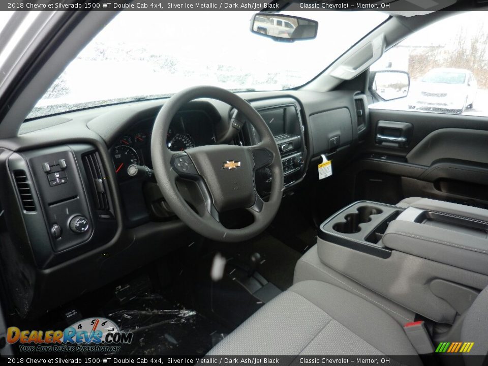 2018 Chevrolet Silverado 1500 WT Double Cab 4x4 Silver Ice Metallic / Dark Ash/Jet Black Photo #6