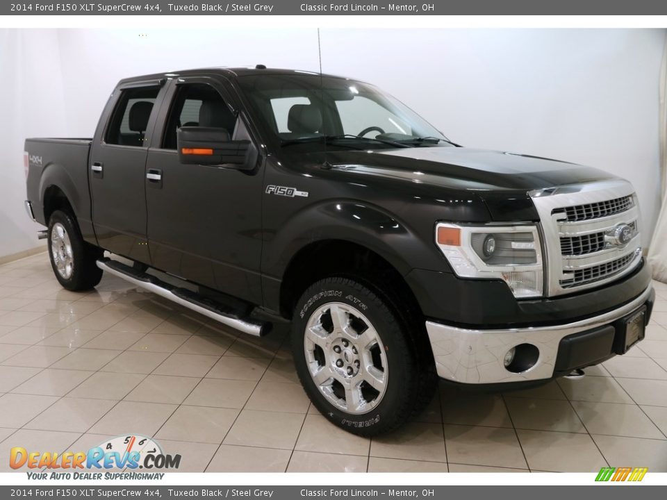 2014 Ford F150 XLT SuperCrew 4x4 Tuxedo Black / Steel Grey Photo #1