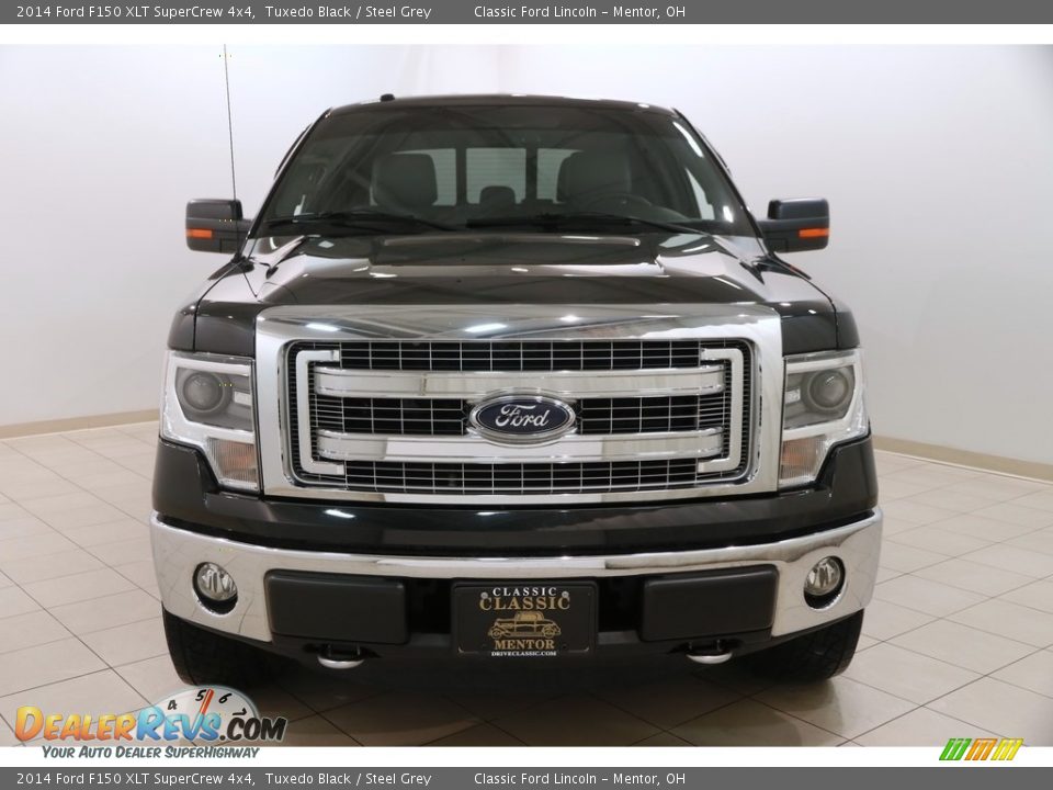 2014 Ford F150 XLT SuperCrew 4x4 Tuxedo Black / Steel Grey Photo #2