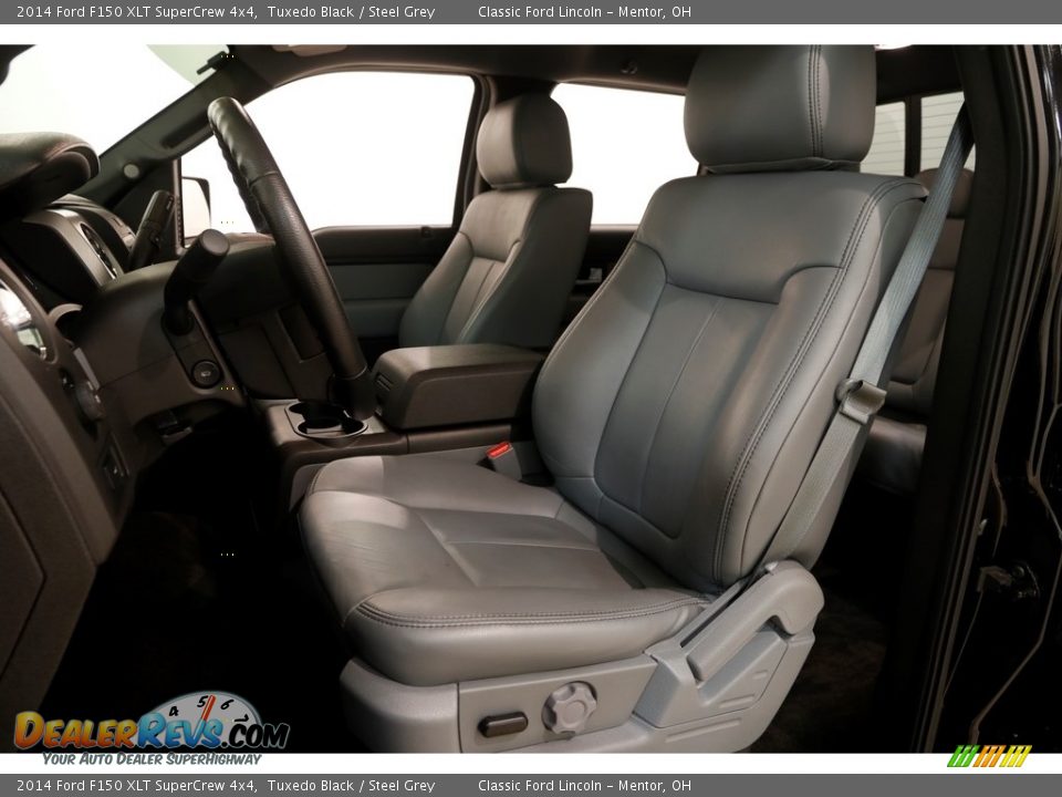 2014 Ford F150 XLT SuperCrew 4x4 Tuxedo Black / Steel Grey Photo #6
