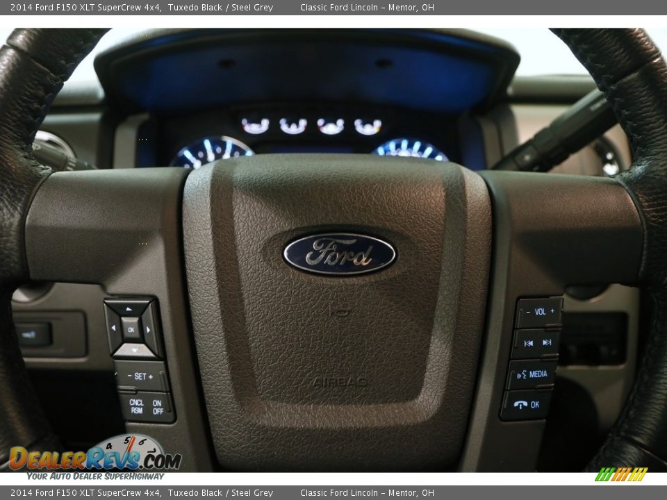 2014 Ford F150 XLT SuperCrew 4x4 Tuxedo Black / Steel Grey Photo #7