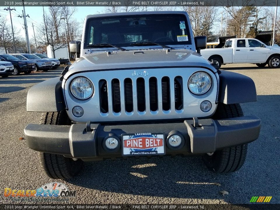 2018 Jeep Wrangler Unlimited Sport 4x4 Billet Silver Metallic / Black Photo #2