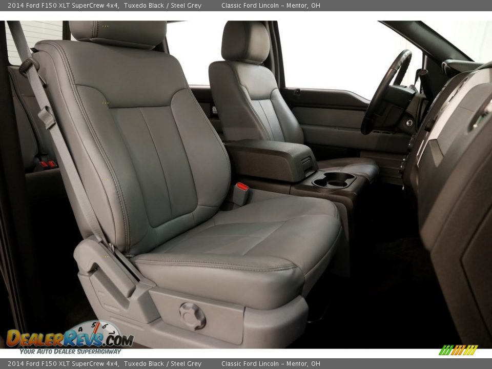 2014 Ford F150 XLT SuperCrew 4x4 Tuxedo Black / Steel Grey Photo #13