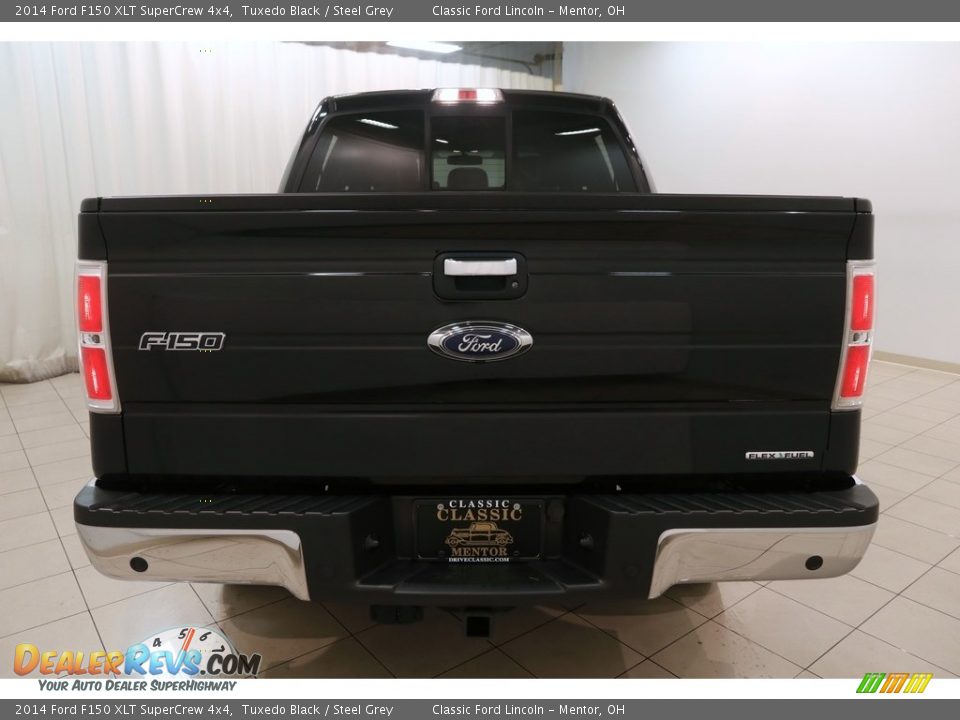 2014 Ford F150 XLT SuperCrew 4x4 Tuxedo Black / Steel Grey Photo #16