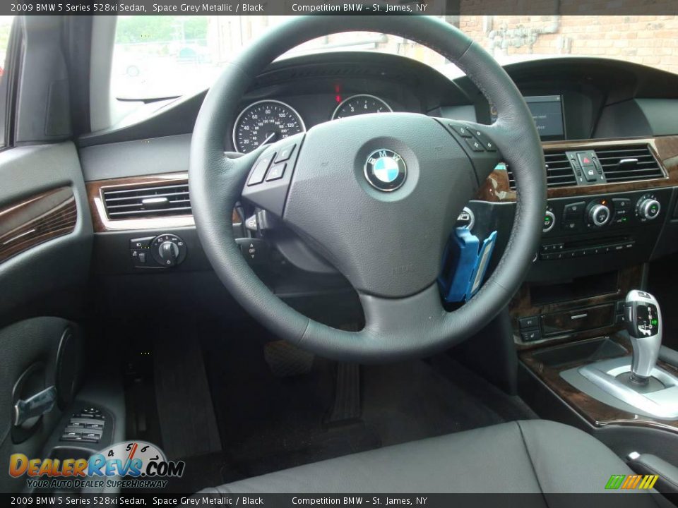 2009 BMW 5 Series 528xi Sedan Space Grey Metallic / Black Photo #11