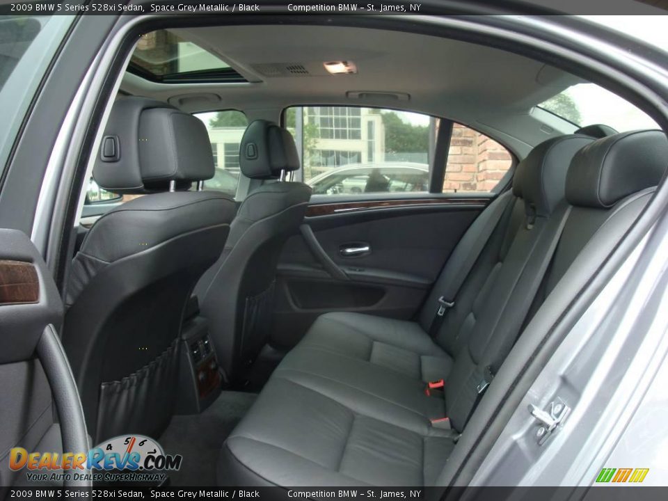 2009 BMW 5 Series 528xi Sedan Space Grey Metallic / Black Photo #12