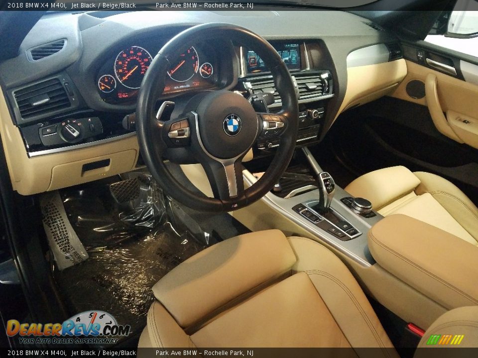 2018 BMW X4 M40i Jet Black / Beige/Black Photo #13