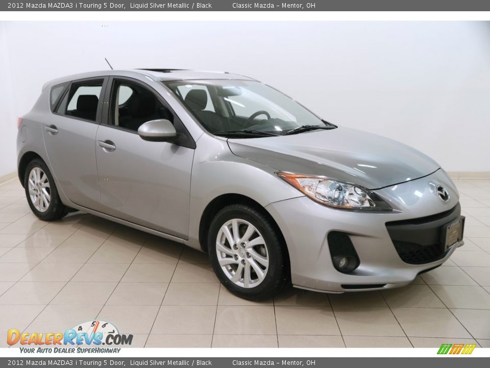 2012 Mazda MAZDA3 i Touring 5 Door Liquid Silver Metallic / Black Photo #1