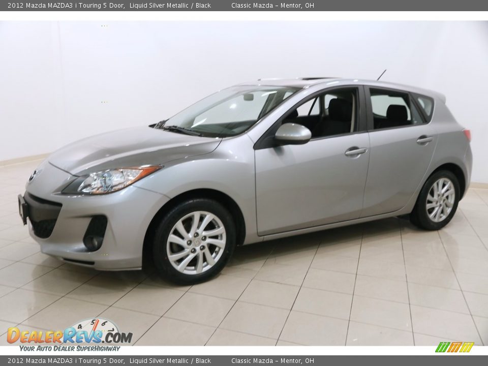 2012 Mazda MAZDA3 i Touring 5 Door Liquid Silver Metallic / Black Photo #3