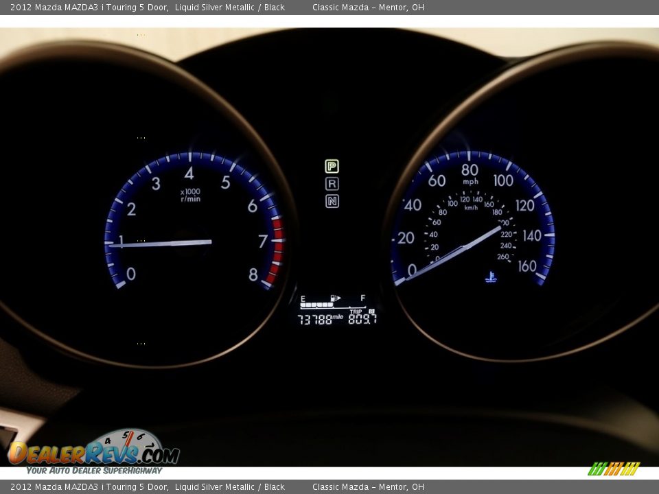 2012 Mazda MAZDA3 i Touring 5 Door Liquid Silver Metallic / Black Photo #7