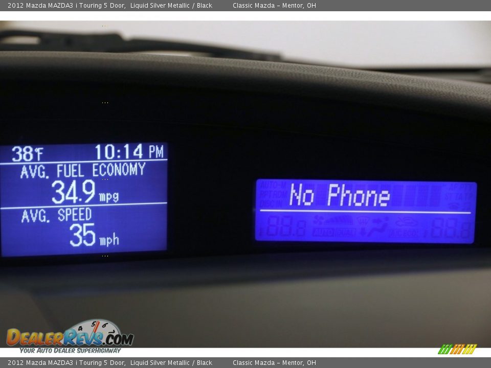 2012 Mazda MAZDA3 i Touring 5 Door Liquid Silver Metallic / Black Photo #12