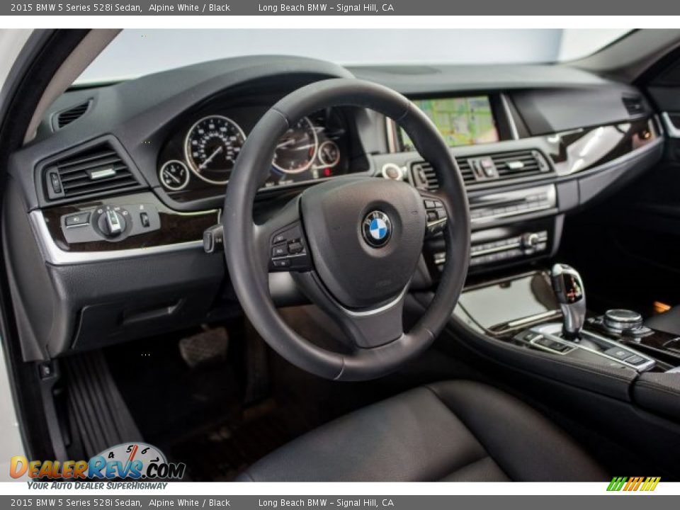 2015 BMW 5 Series 528i Sedan Alpine White / Black Photo #15