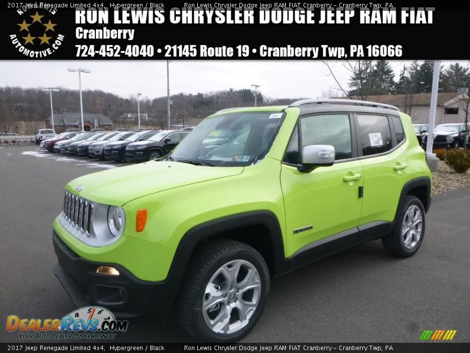 2017 Jeep Renegade Limited 4x4 Hypergreen / Black Photo #1