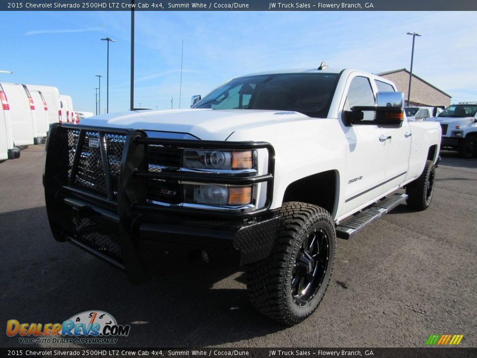 2015 Chevrolet Silverado 2500HD LTZ Crew Cab 4x4 Summit White / Cocoa/Dune Photo #1