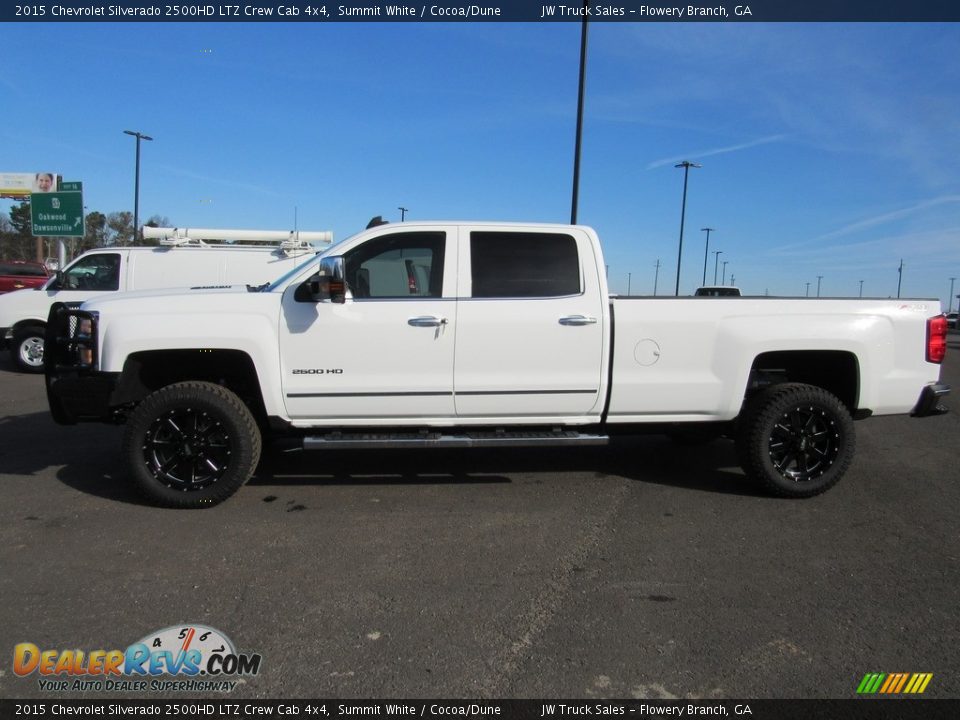 2015 Chevrolet Silverado 2500HD LTZ Crew Cab 4x4 Summit White / Cocoa/Dune Photo #2