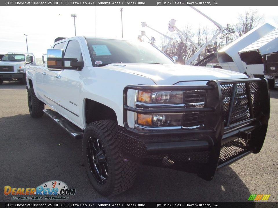 2015 Chevrolet Silverado 2500HD LTZ Crew Cab 4x4 Summit White / Cocoa/Dune Photo #7