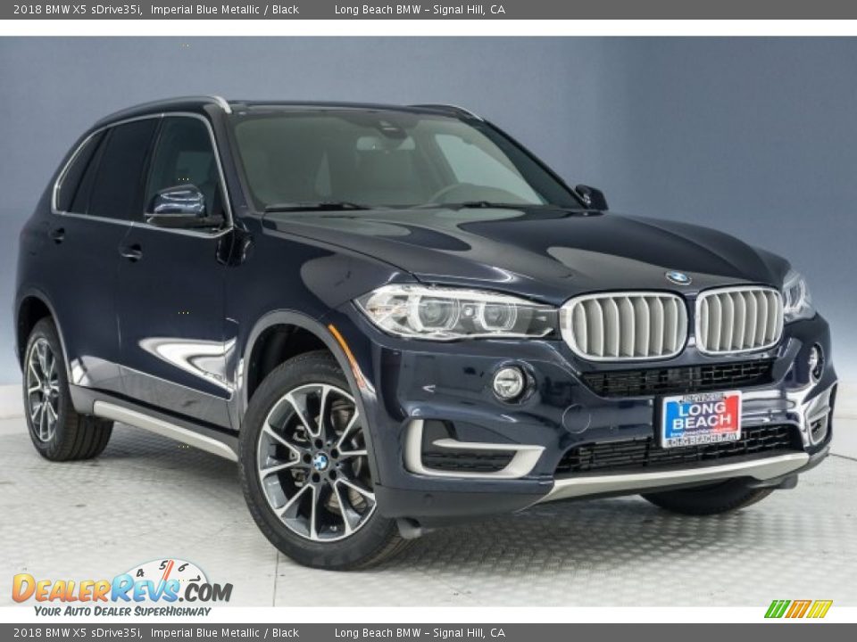 2018 Bmw X5 Sdrive35i Imperial Blue Metallic Black Photo 11