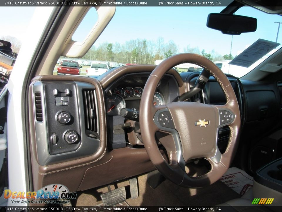 2015 Chevrolet Silverado 2500HD LTZ Crew Cab 4x4 Summit White / Cocoa/Dune Photo #19