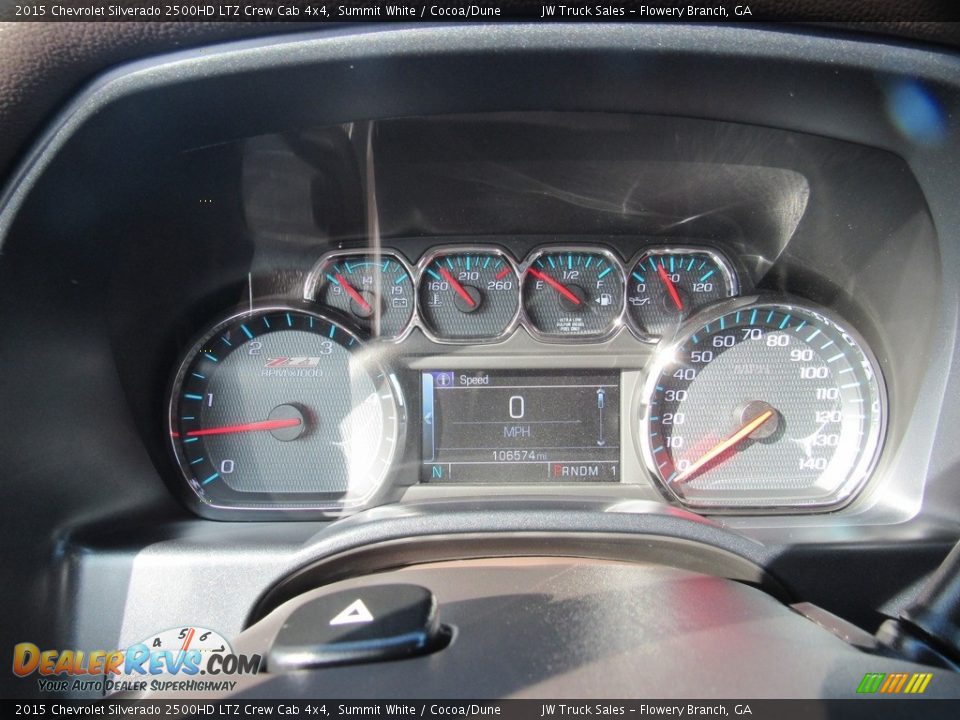 2015 Chevrolet Silverado 2500HD LTZ Crew Cab 4x4 Summit White / Cocoa/Dune Photo #21