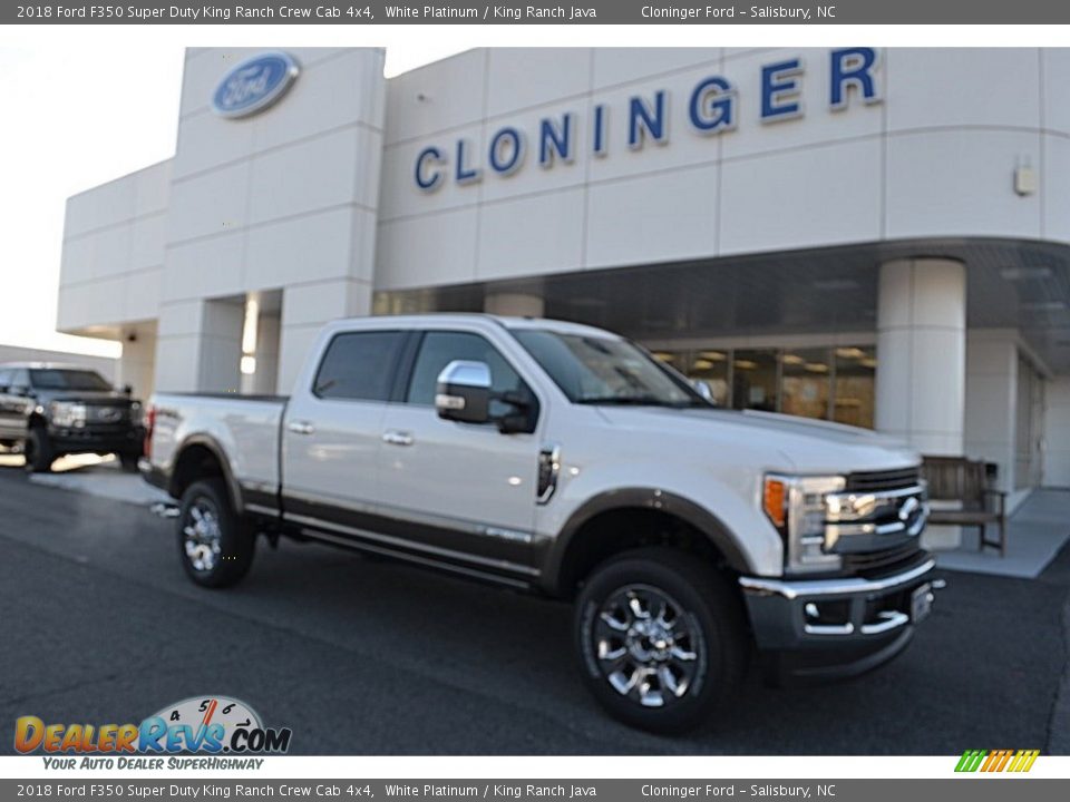 2018 Ford F350 Super Duty King Ranch Crew Cab 4x4 White Platinum / King Ranch Java Photo #1