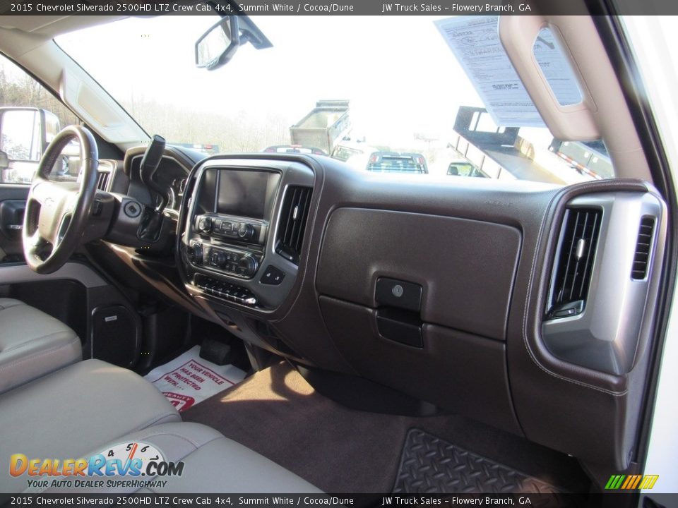 2015 Chevrolet Silverado 2500HD LTZ Crew Cab 4x4 Summit White / Cocoa/Dune Photo #28
