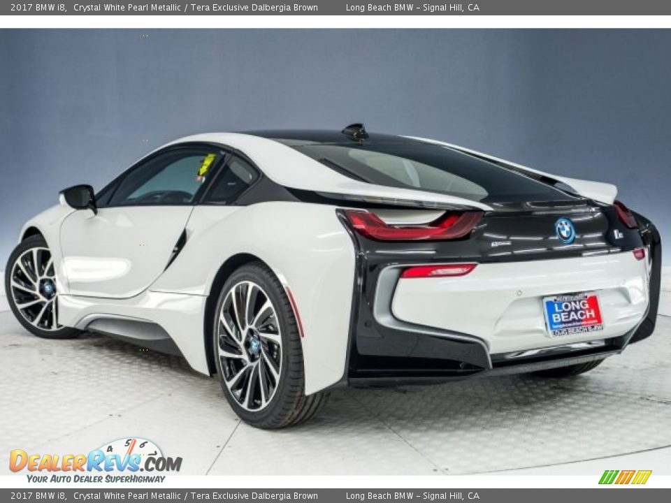2017 BMW i8 Crystal White Pearl Metallic / Tera Exclusive Dalbergia Brown Photo #4