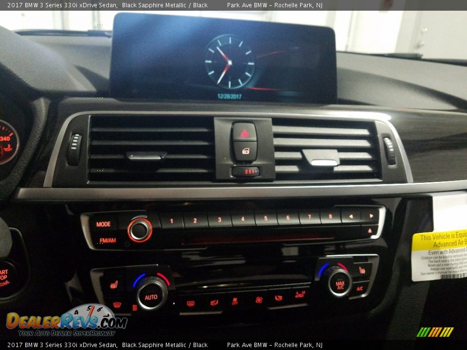 2017 BMW 3 Series 330i xDrive Sedan Black Sapphire Metallic / Black Photo #20