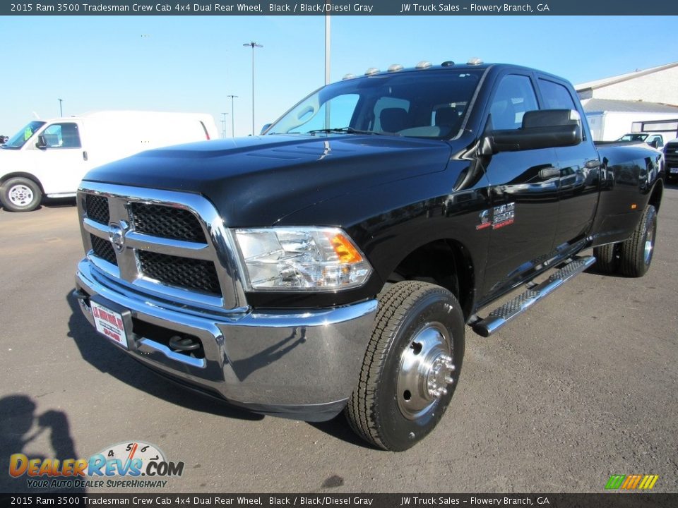 2015 Ram 3500 Tradesman Crew Cab 4x4 Dual Rear Wheel Black / Black/Diesel Gray Photo #1