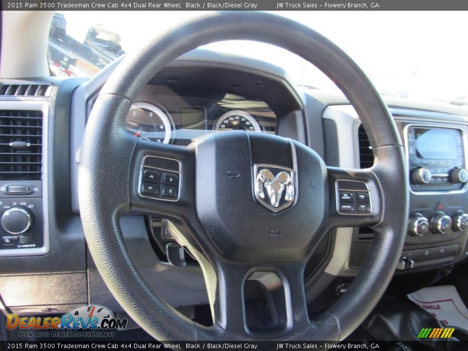 2015 Ram 3500 Tradesman Crew Cab 4x4 Dual Rear Wheel Black / Black/Diesel Gray Photo #18