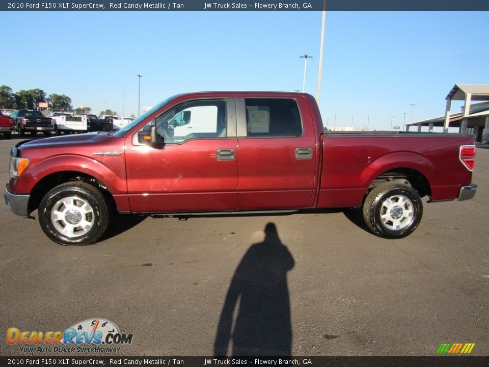 2010 Ford F150 XLT SuperCrew Red Candy Metallic / Tan Photo #2