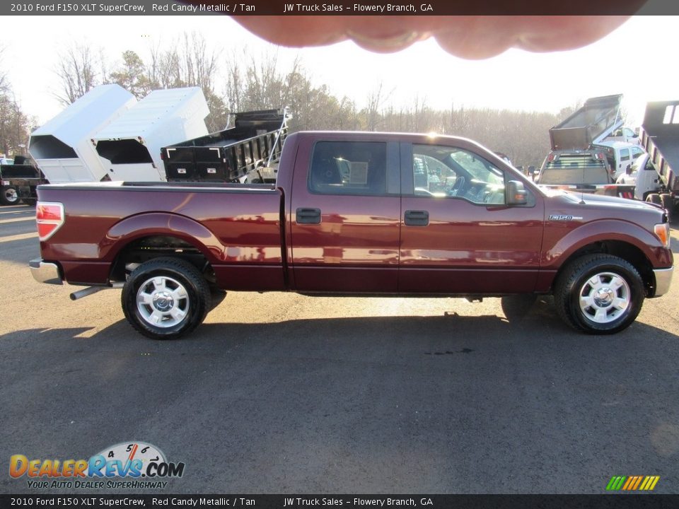 2010 Ford F150 XLT SuperCrew Red Candy Metallic / Tan Photo #6