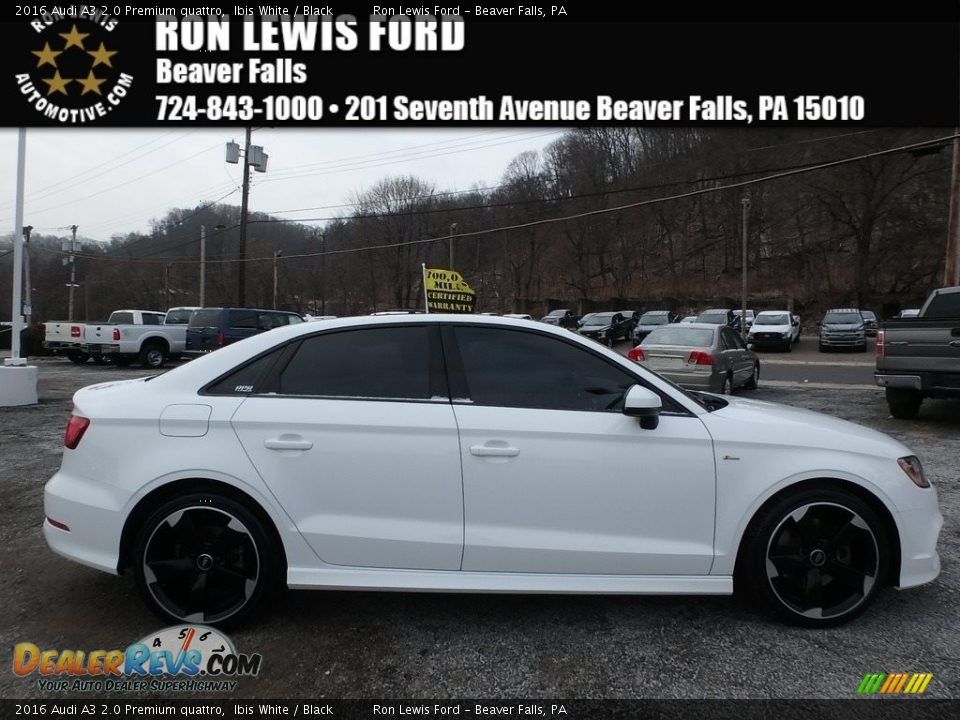 2016 Audi A3 2.0 Premium quattro Ibis White / Black Photo #1