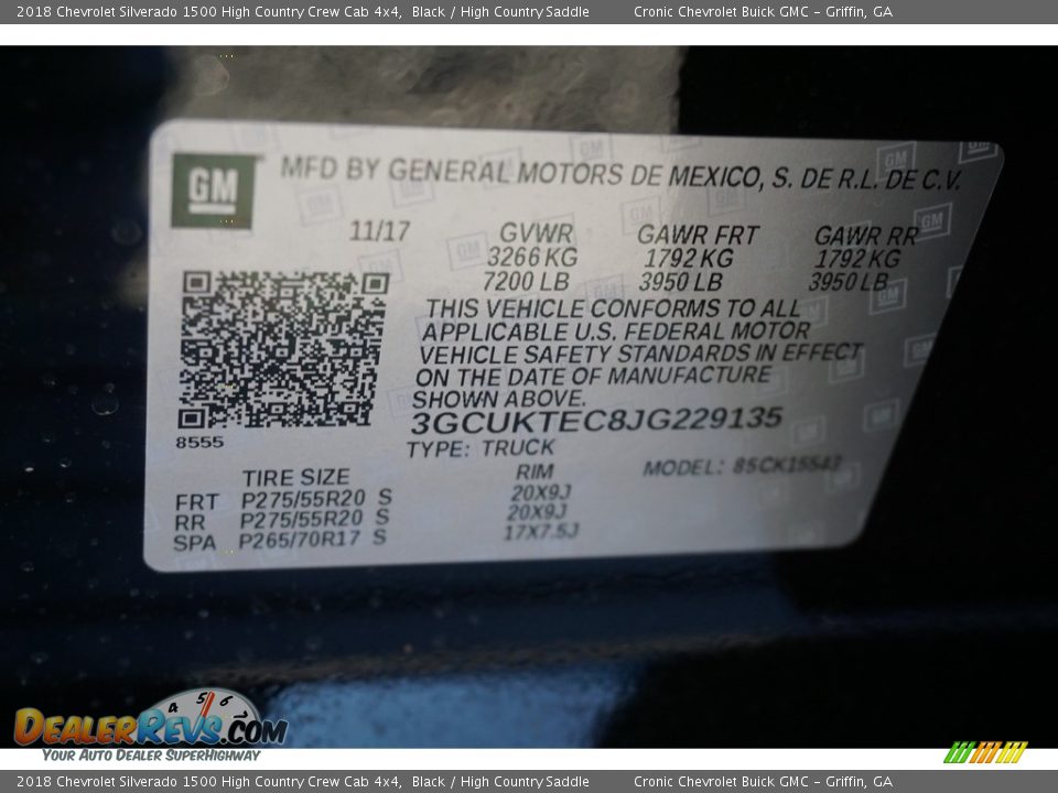 2018 Chevrolet Silverado 1500 High Country Crew Cab 4x4 Black / High Country Saddle Photo #13
