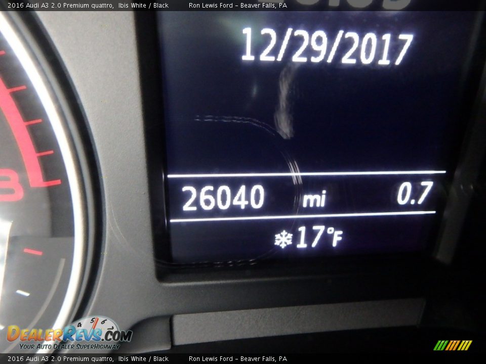 2016 Audi A3 2.0 Premium quattro Ibis White / Black Photo #17