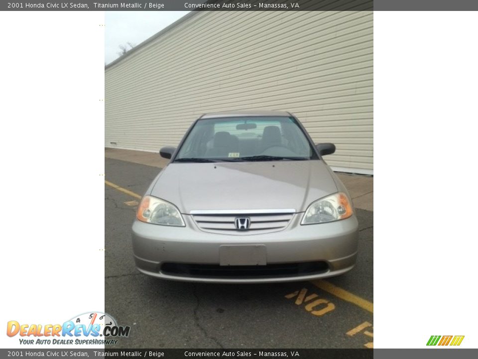 2001 Honda Civic LX Sedan Titanium Metallic / Beige Photo #3