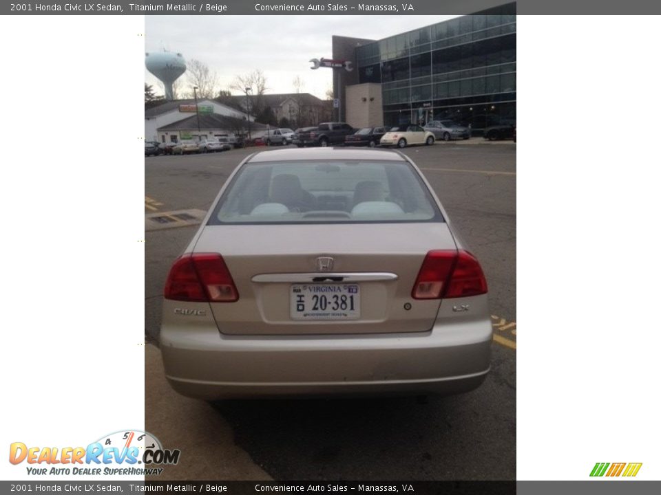 2001 Honda Civic LX Sedan Titanium Metallic / Beige Photo #4