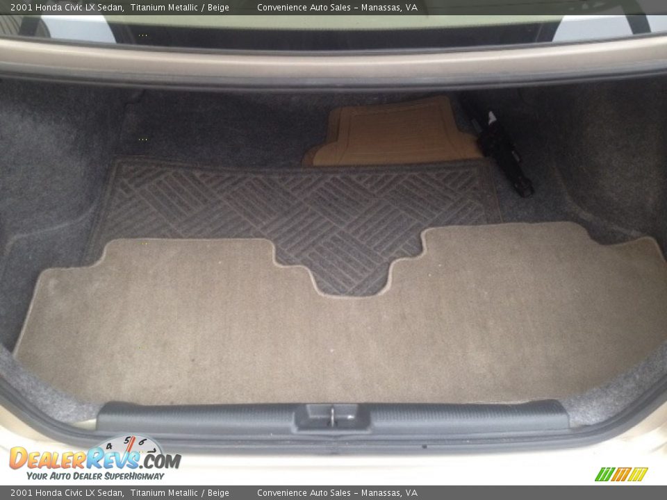 2001 Honda Civic LX Sedan Titanium Metallic / Beige Photo #10