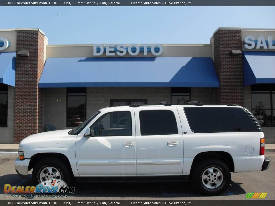 2003 Chevrolet Suburban 1500 LT 4x4 Summit White / Tan/Neutral Photo #1