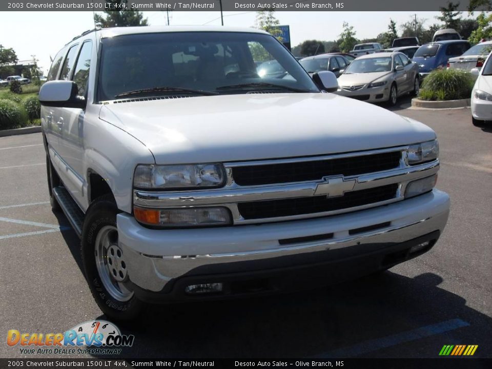 2003 Chevrolet Suburban 1500 LT 4x4 Summit White / Tan/Neutral Photo #4