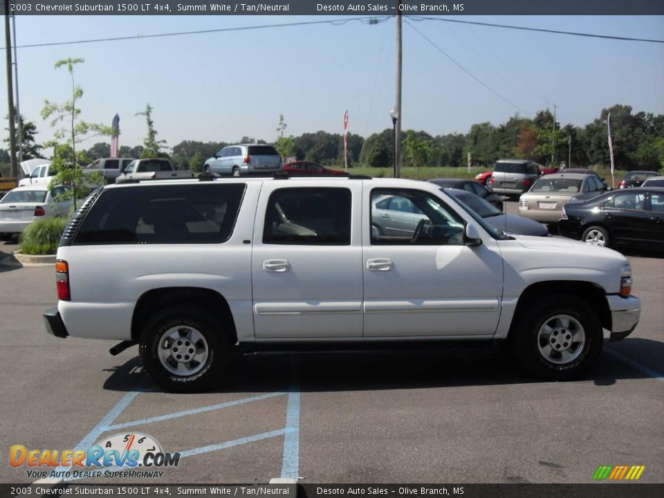 2003 Chevrolet Suburban 1500 LT 4x4 Summit White / Tan/Neutral Photo #5