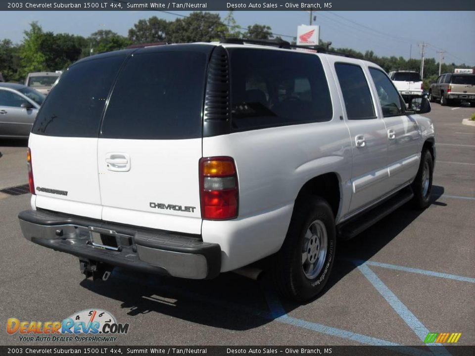 2003 Chevrolet Suburban 1500 LT 4x4 Summit White / Tan/Neutral Photo #6