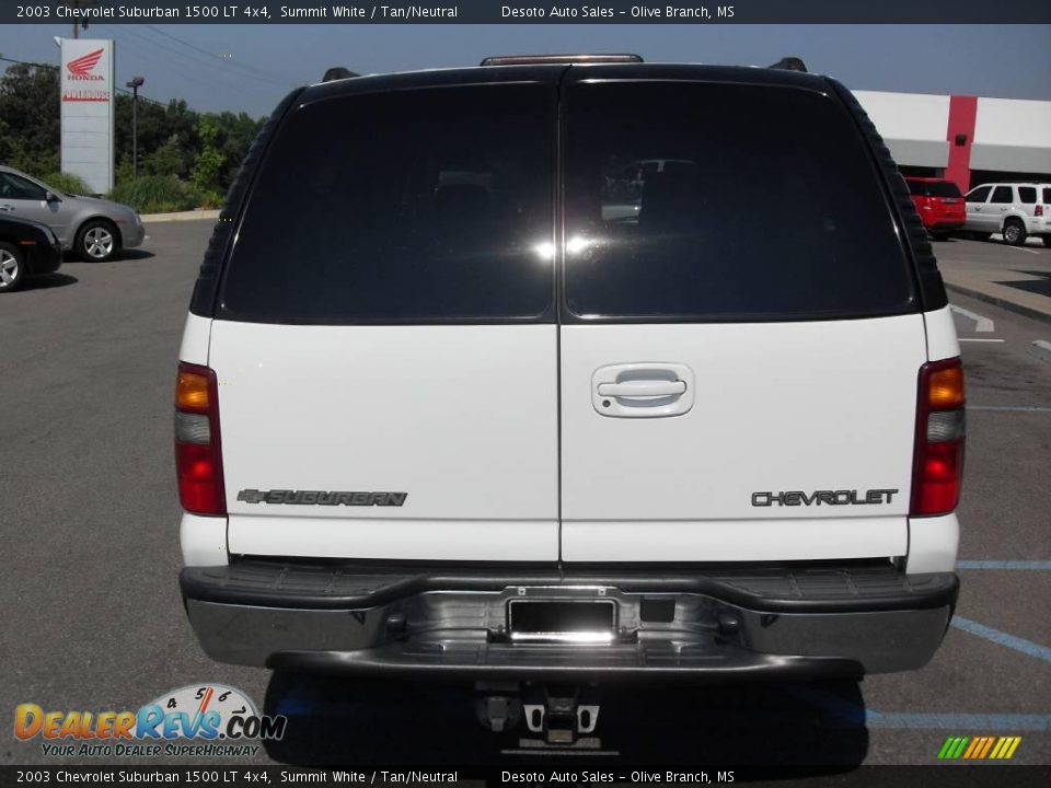 2003 Chevrolet Suburban 1500 LT 4x4 Summit White / Tan/Neutral Photo #7
