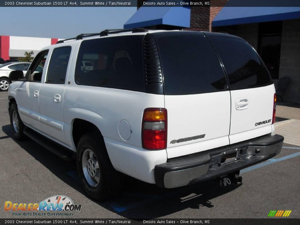 2003 Chevrolet Suburban 1500 LT 4x4 Summit White / Tan/Neutral Photo #8