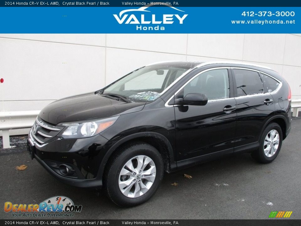 2014 Honda CR-V EX-L AWD Crystal Black Pearl / Black Photo #1