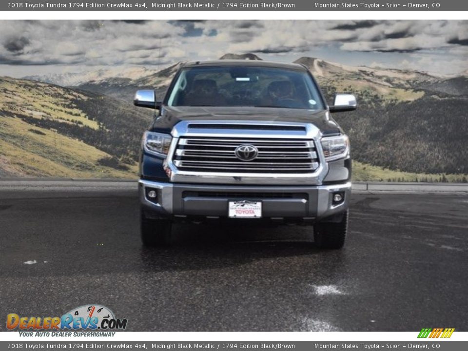 2018 Toyota Tundra 1794 Edition CrewMax 4x4 Midnight Black Metallic / 1794 Edition Black/Brown Photo #2