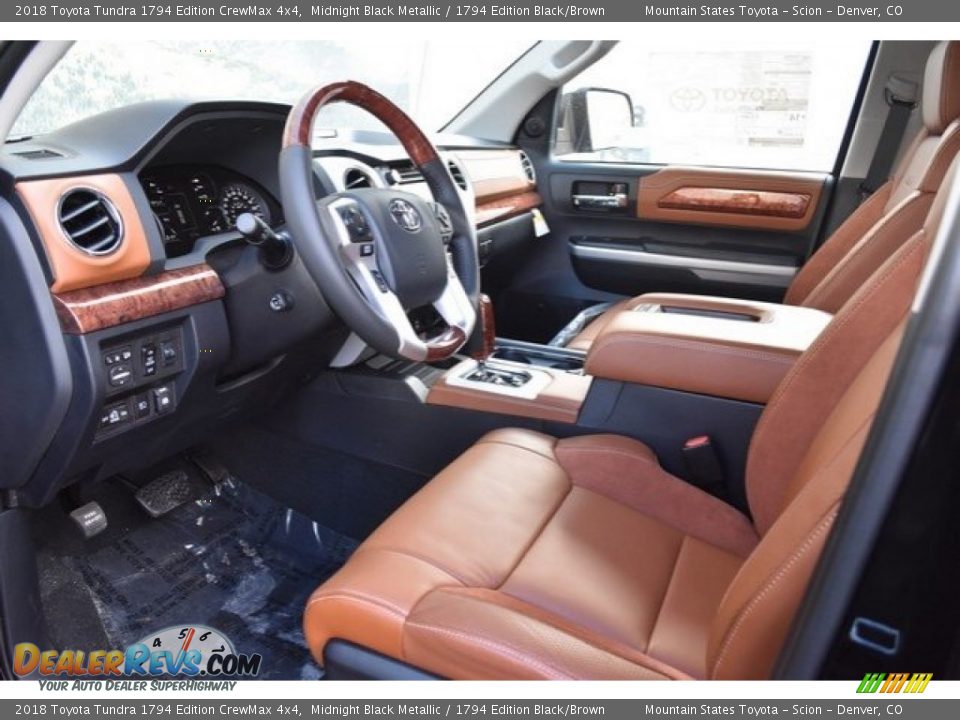 2018 Toyota Tundra 1794 Edition CrewMax 4x4 Midnight Black Metallic / 1794 Edition Black/Brown Photo #5
